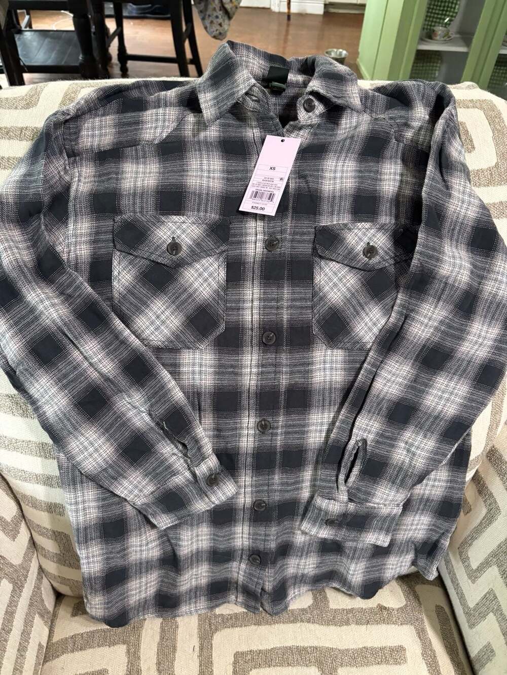 Wild Fable Women's Long Sleeve Collared Plannel Shirt